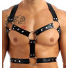 Generique Harnais lanières Fines Thin Chest Simili Noir